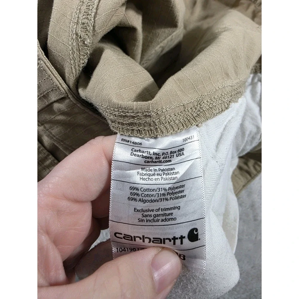 Carhartt Work‎ Shorts Mens 38x9 Utility Relaxed Fit Force Ripstop Tan